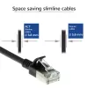 ACT Black 1 m LSZH U/FTP CAT6A plonas duomenų centro pataisos laidas su apsauga nuo užkabinimo, RJ45 jungtimis