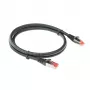 ACT Black 3 m CAT6A U/FTP pataisos laidas, aukšto lankstumo, nesusipainiojantis, su apsaugotais RJ45 kištukais