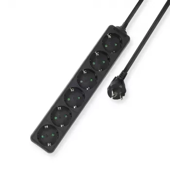 ACT maitinimo juosta, 6 lizdai, 3 m, juoda