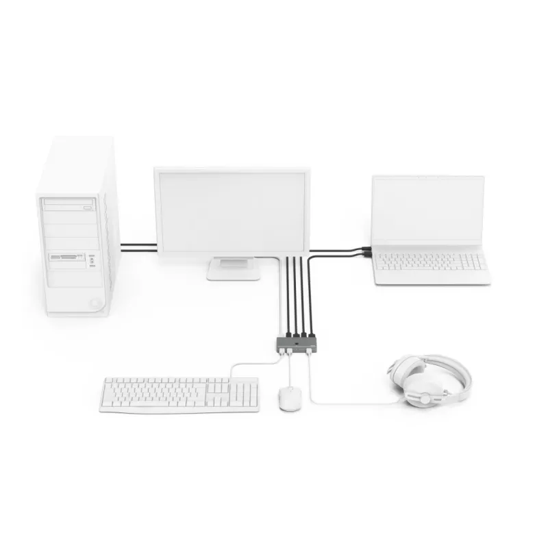 KVM jungiklis Hama 00200135 USB HDMI 4K Ultra HD