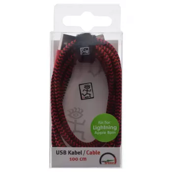 2GO 795946 Lightning laidas 1 m raudonas