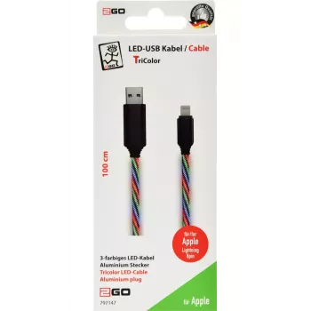 2GO 797147 Lightning laidas 1 m, įvairiaspalvis