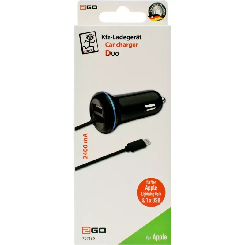 Automobilinis įkroviklis 2GO 797169 Universalus Juodas Cigar lighter Auto 12/24V