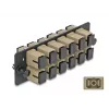 DeLOCK 66927 SC Simplex 12 prievadų šviesolaidžio adapterių skydelis OM1 OM2 smėlio spalvos