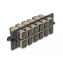 DeLOCK 66927 SC Simplex 12 prievadų šviesolaidžio adapterių skydelis OM1 OM2 smėlio spalvos