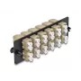 DeLOCK 66932 šviesolaidžio adapterių skydelis LC Duplex OM1 OM2 12 prievadų smėlio spalvos
