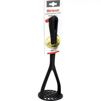 Tradicinis bulvių grūstuvas Westmark Gentle – plastikinis, juodas, 275 mm ilgio, 85 mm gylio/aukščio