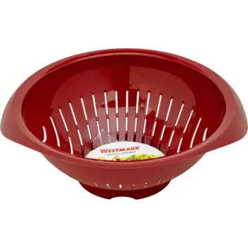 Virtuvinis sietelis Westmark 2424227R, plastikinis, apvalus, 25 cm skersmuo, raudonas