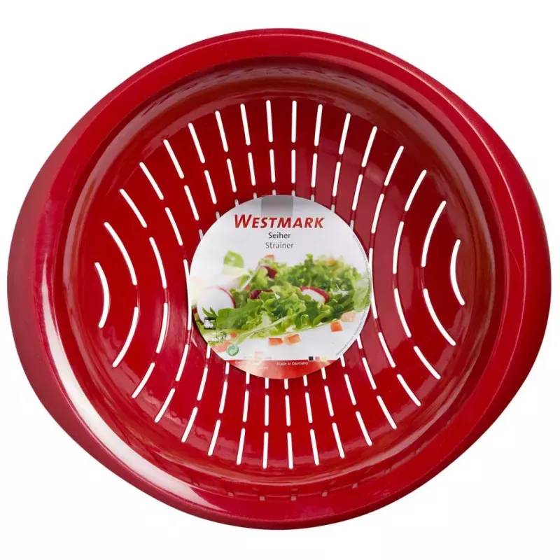 Virtuvinis sietelis Westmark 2424227R, plastikinis, apvalus, 25 cm skersmuo, raudonas