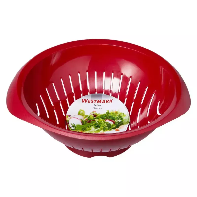 Virtuvinis sietelis Westmark 2424227R, plastikinis, apvalus, 25 cm skersmuo, raudonas