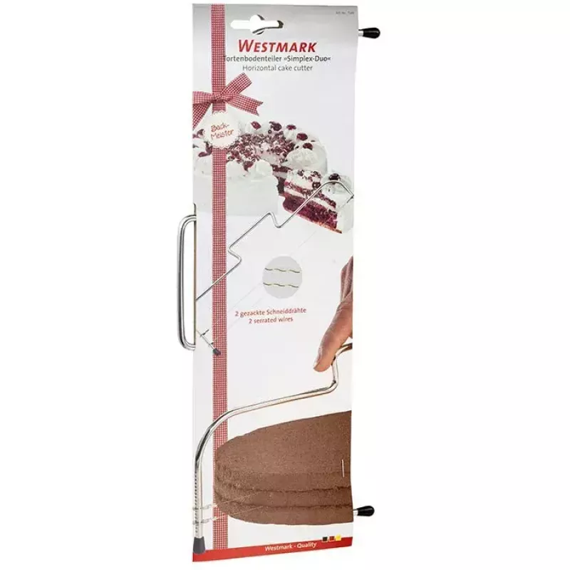 Pyragų pjaustytuvas Westmark Simplex‑Duo, nerūdijančio plieno korpusas, juodas, plotis 320 mm