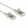 ACT pilkas 7 metrų LSZH U/FTP CAT6A plonas jungiamasis kabelis su apsauga nuo užkabinimo ir RJ45 jungtimis