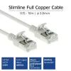 ACT pilka 10 m LSZH U/FTP CAT6A plonas duomenų centro pataisinis kabelis su apsauga nuo užkabinimo ir RJ45 jungtimis