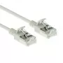 ACT pilka 10 m LSZH U/FTP CAT6A plonas duomenų centro pataisinis kabelis su apsauga nuo užkabinimo ir RJ45 jungtimis