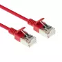 ACT Red 7 m LSZH U/FTP CAT6A duomenų centro plonas šuolinis kabelis su apsauga nuo užkabinimo ir RJ45 jungtimis
