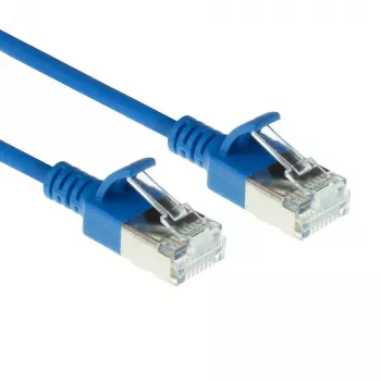 ACT Blue 7 m LSZH U/FTP CAT6A plonas duomenų centro pataisos laidas su apsauga nuo užkabinimo ir RJ45 jungtimis