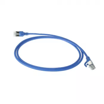 ACT Blue 7 m LSZH U/FTP CAT6A plonas duomenų centro pataisos laidas su apsauga nuo užkabinimo ir RJ45 jungtimis