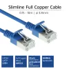 ACT Blue 10 m LSZH U/FTP CAT6A duomenų centro plonas pataisinis kabelis su apsaugotais RJ45 jungtimis
