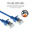 ACT Blue 10 m LSZH U/FTP CAT6A duomenų centro plonas pataisinis kabelis su apsaugotais RJ45 jungtimis