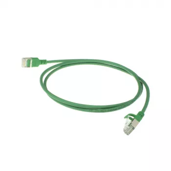 ACT Green 7 m LSZH U/FTP CAT6A plonas duomenų centro pataisos kabelis su apsauga nuo užkliuvimo ir RJ45 jungtimis