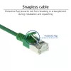 ACT Green 7 m LSZH U/FTP CAT6A plonas duomenų centro pataisos kabelis su apsauga nuo užkliuvimo ir RJ45 jungtimis