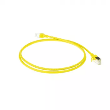 ACT Yellow 7 m LSZH U/FTP CAT6A duomenų centro plonas pataisinis laidas su apsaugotais RJ45 kištukais