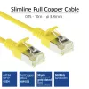 ACT Yellow 7 m LSZH U/FTP CAT6A duomenų centro plonas pataisinis laidas su apsaugotais RJ45 kištukais