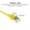 ACT Yellow 7 m LSZH U/FTP CAT6A duomenų centro plonas pataisinis laidas su apsaugotais RJ45 kištukais