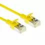 ACT Yellow 10m LSZH U/FTP CAT6A plonas duomenų centro pataisinis kabelis su apsauga nuo užkabinimo ir RJ45 jungtimis