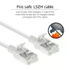 ACT White 2 m LSZH U/FTP CAT6A duomenų centro plonas pataisos laidas RJ45 (DC6902)