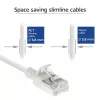 ACT White 5 metrų LSZH U/FTP CAT6A duomenų centro plonas jungiamasis kabelis su apsaugotais RJ45 kištukais