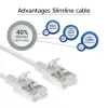 ACT White 5 metrų LSZH U/FTP CAT6A duomenų centro plonas jungiamasis kabelis su apsaugotais RJ45 kištukais