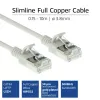 ACT pilka 0,15 m LSZH U/FTP CAT6A plonas pataisymo laidas su apsauga nuo užkabinimo ir RJ45 jungtimis