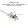 ACT pilka 0,15 m LSZH U/FTP CAT6A plonas pataisymo laidas su apsauga nuo užkabinimo ir RJ45 jungtimis