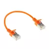 ACT Orange 0,5 m LSZH U/FTP CAT6A plonas jungiamasis kabelis su apsauga nuo užkabinimo, RJ45