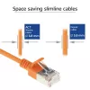 ACT Orange 5 metrų LSZH U/FTP CAT6A duomenų centro plonas pataisinis kabelis su apsaugotais RJ45 kištukais