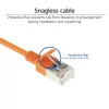 ACT Orange 5 metrų LSZH U/FTP CAT6A duomenų centro plonas pataisinis kabelis su apsaugotais RJ45 kištukais