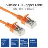 ACT Orange 7 m LSZH U/FTP CAT6A plonas duomenų centro pataisinis kabelis su apsaugotais RJ45 jungtimis