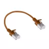 ACT Brown 0,5 m LSZH U/FTP CAT6A plonas duomenų centro lydinys su apsauga nuo užsikabinimo, RJ45 jungtimis