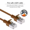 ACT Brown 1 m LSZH U/FTP CAT6A plonas duomenų centro pataisos laidas su apsauga nuo užkliuvimo ir RJ45 jungtimis