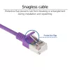ACT Purple 7 m LSZH U/FTP CAT6A plonas jungiamasis kabelis su apsaugotais RJ45 kištukais