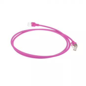 ACT Pink 10 m LSZH U/FTP CAT6A plonas duomenų centro kabelis su apsauga nuo užkabėjimo ir RJ45 jungtimis