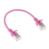 ACT Pink 0,15 m LSZH U/FTP CAT6A duomenų centro plonas pataisinis kabelis su RJ45 jungtimis