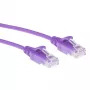 ACT Purple 5 metrų LSZH U/UTP CAT6 plonas duomenų centro pataisos kabelis su apsaugotais RJ45 jungtimis