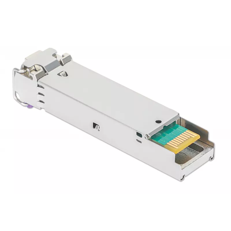Intellinet Gigabit Fiber WDM Bi-Directional SFP optinis modulis 1000Base-BX-U (LC), vienmodis, 80 km, BiDi WDM (RX1550/TX1490), MSA atitikmuo, sidabrinis