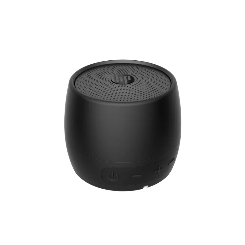 HP Black Bluetooth Speaker 360, belaidis ir laidinis, nešiojamas monogarsiakalbis, juodas, cilindro formos, mygtukai, universalus
