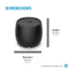 HP Black Bluetooth Speaker 360, belaidis ir laidinis, nešiojamas monogarsiakalbis, juodas, cilindro formos, mygtukai, universalus
