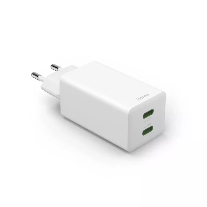 Greitasis USB-C įkroviklis Hama 00125116, 2x USB-C, PD 35W, baltas