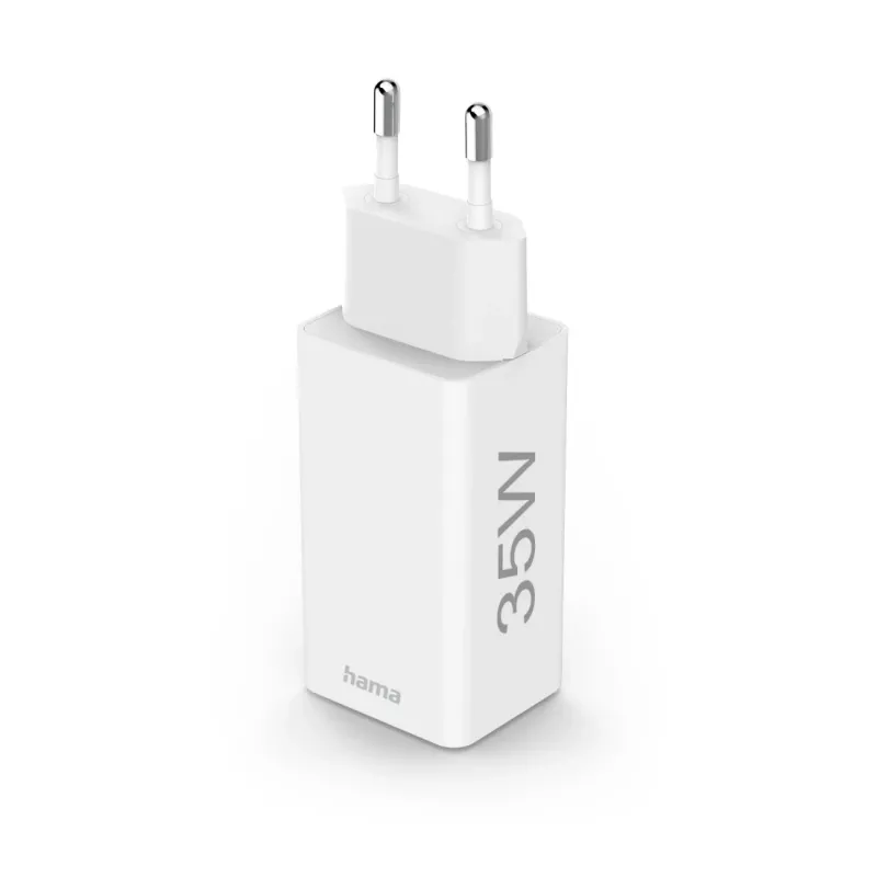 Greitasis USB-C įkroviklis Hama 00125116, 2x USB-C, PD 35W, baltas