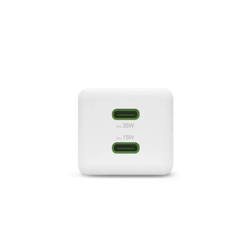 Greitasis USB-C įkroviklis Hama 00125116, 2x USB-C, PD 35W, baltas